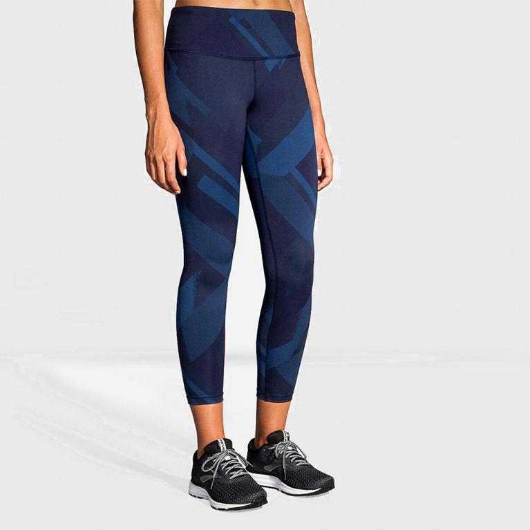 Brooks Formation Womens Running Leggings - Blue - Philippines (879024CLV)